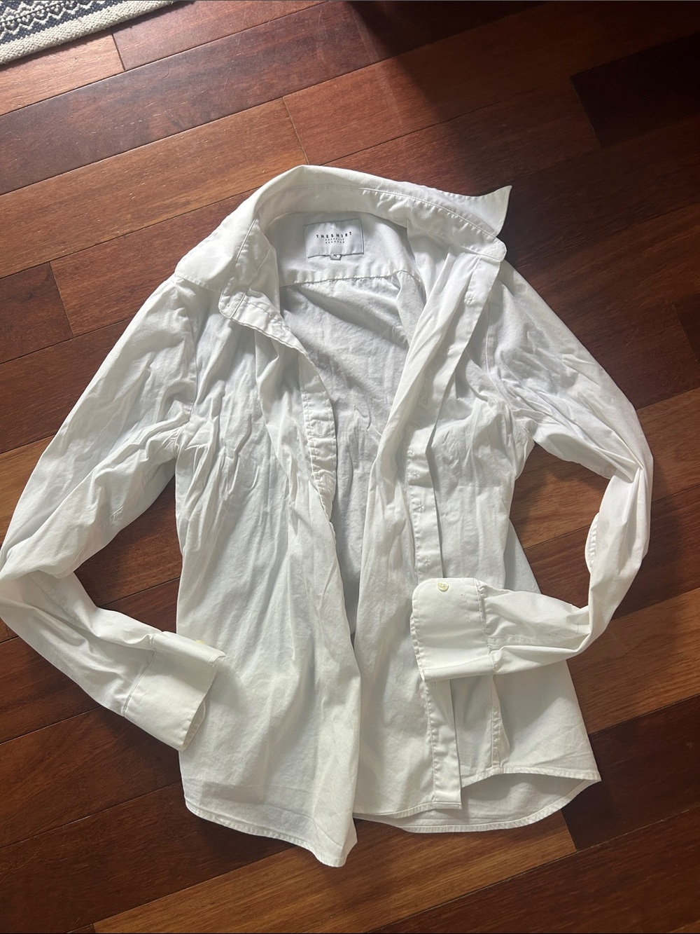 The Shirt by Rochelle Behrens White Button-Down Shirt